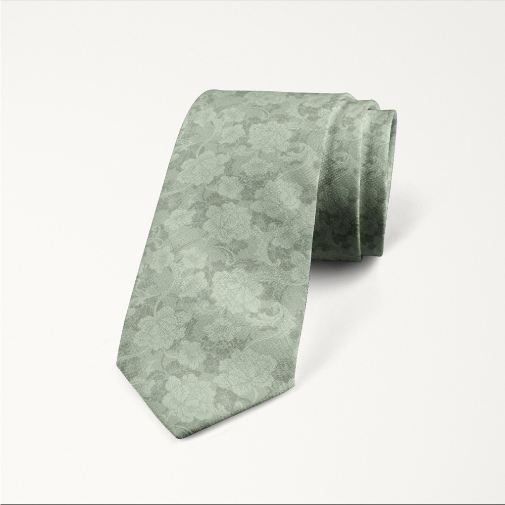 NWOT Floral Light Green Sage Tie